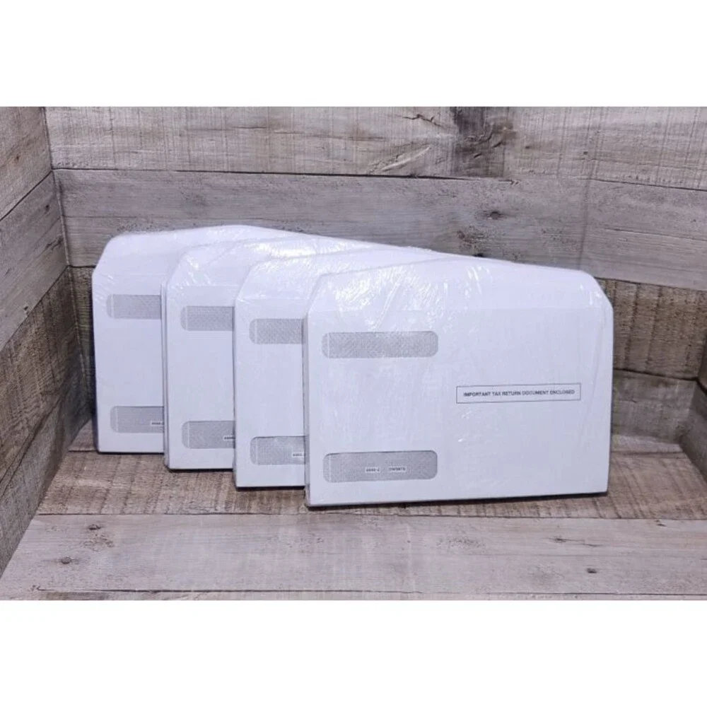 200 Count Tax Envelopes Designed for W2 Forms 4 Up Horizontal Format